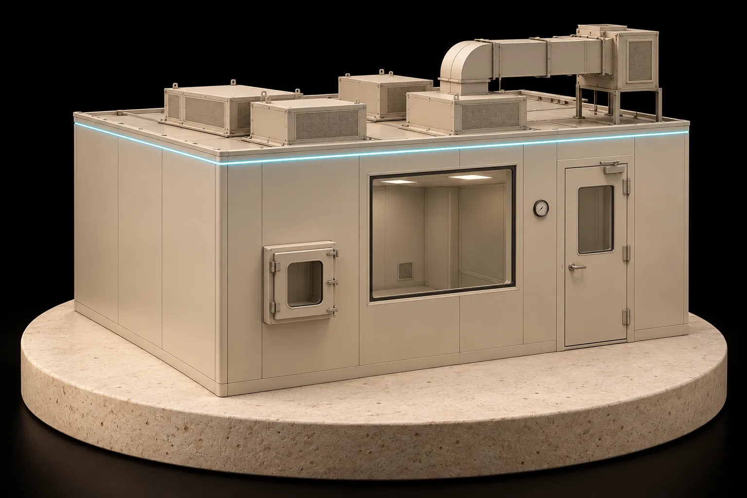 Cleanroom zone model illustration